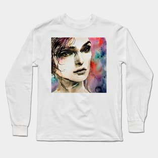 beauty and delicacy of  Keira`s face Long Sleeve T-Shirt